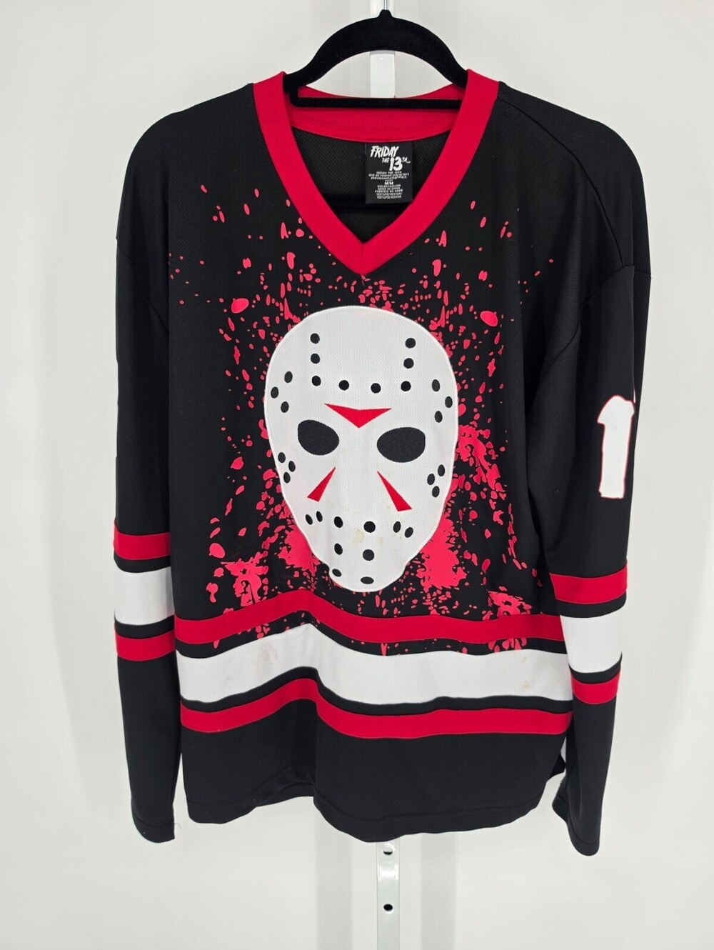 Friday the 13th Jason Vorhees hockey jersey Mens Size M Horror Movie